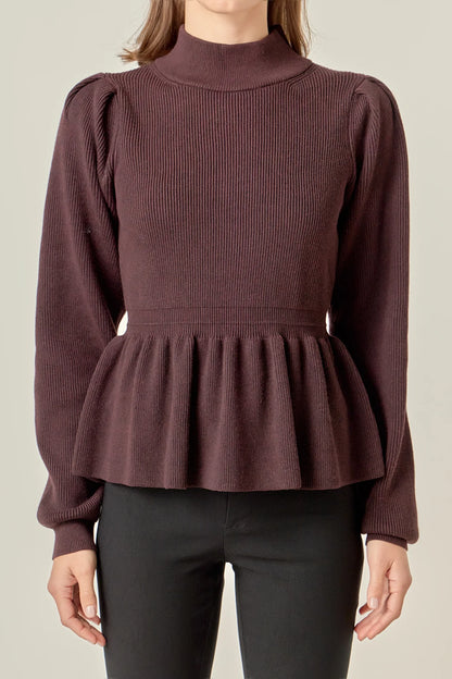Peplum Knit Top