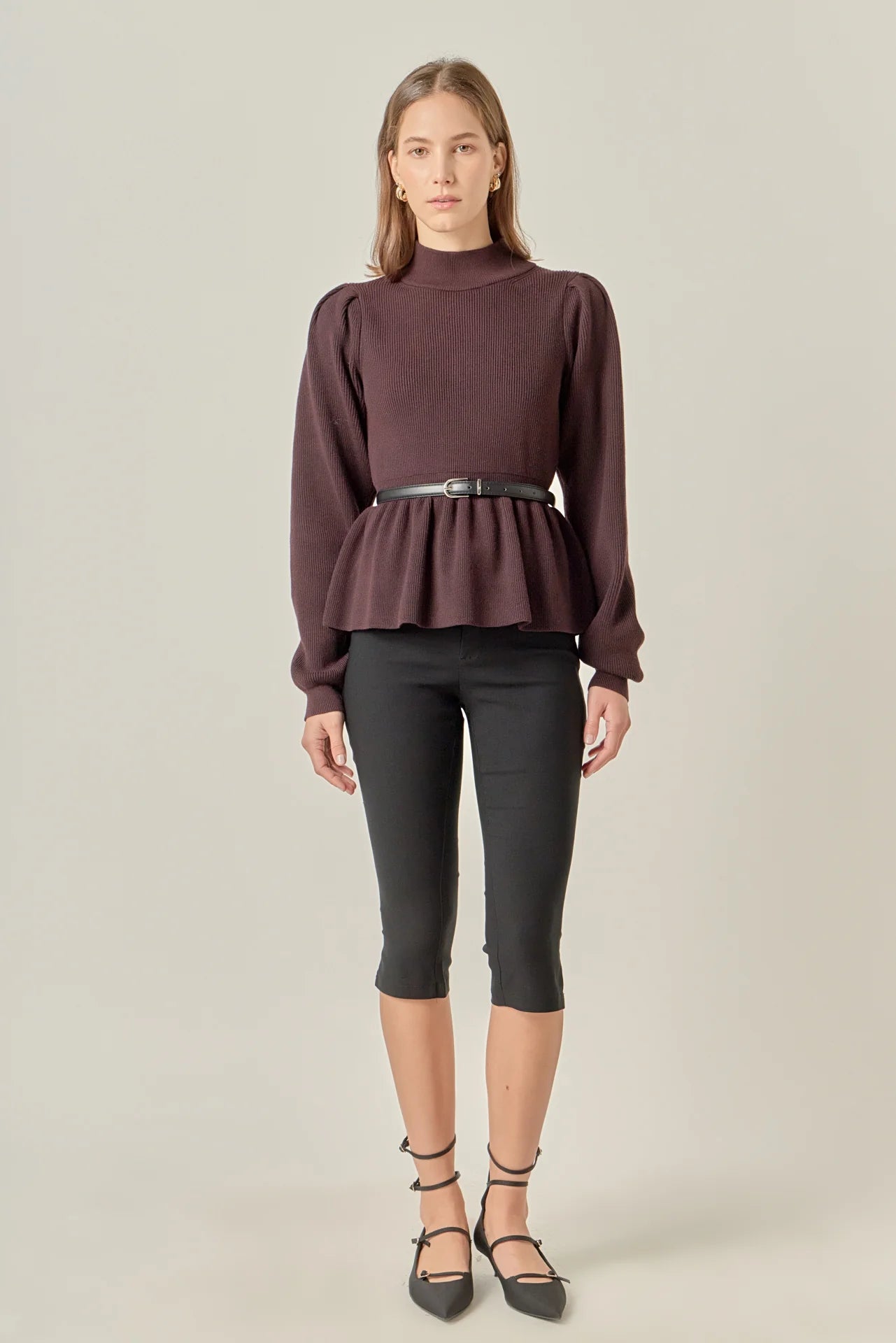 Peplum Knit Top