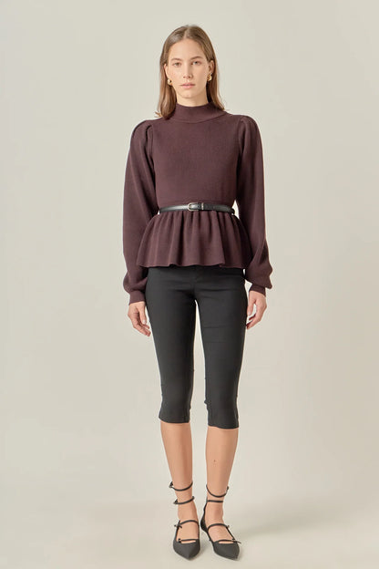 Peplum Knit Top