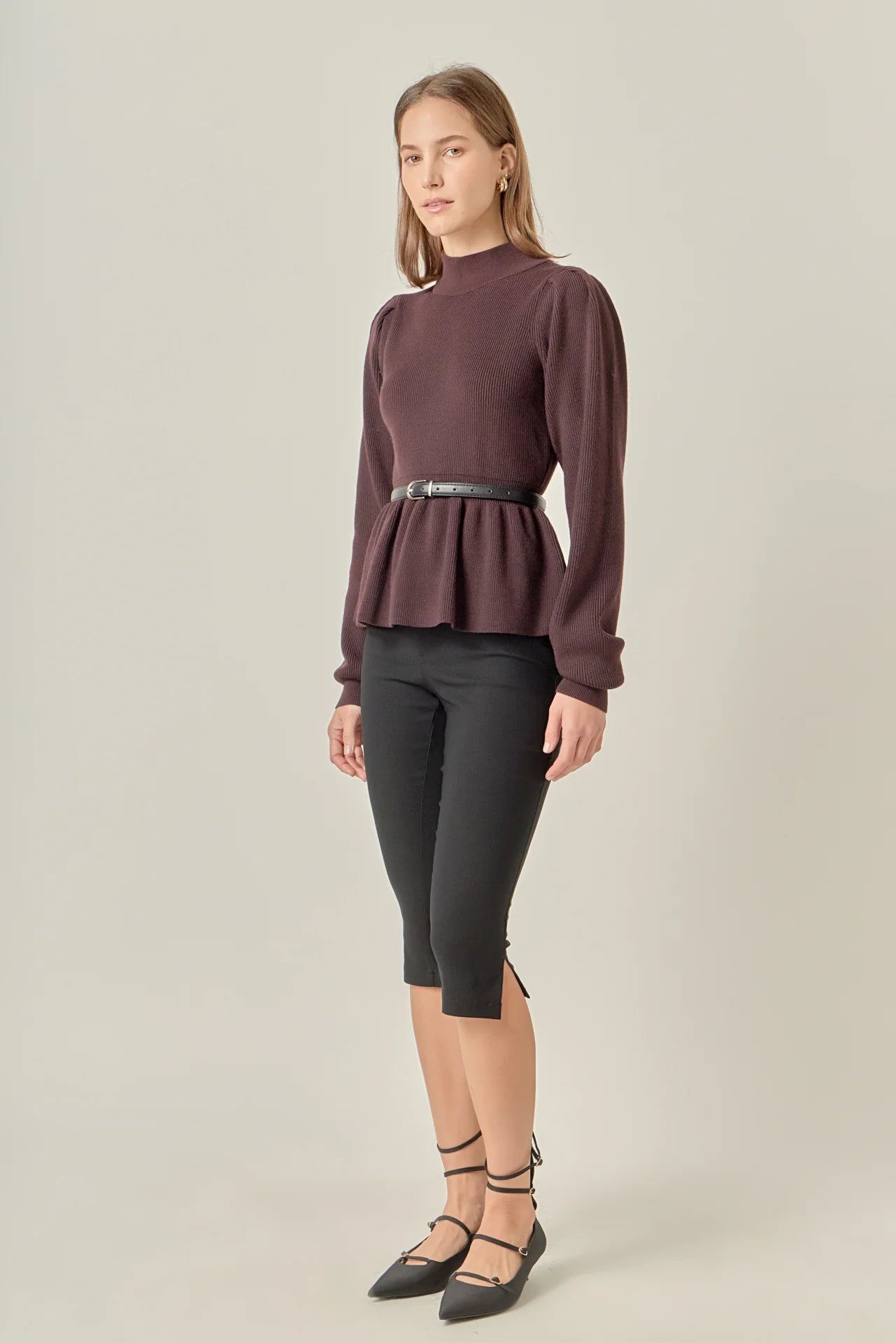 Peplum Knit Top