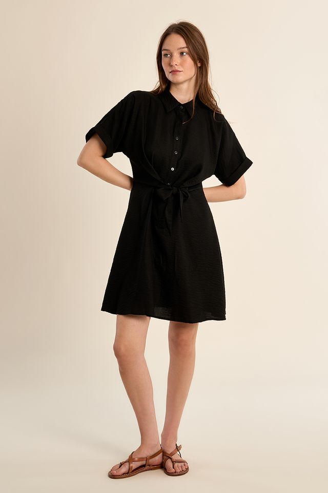 Tie Front Shirt Dress