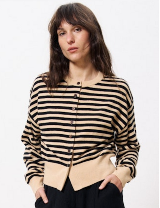Noumea Striped Knit Cardigan