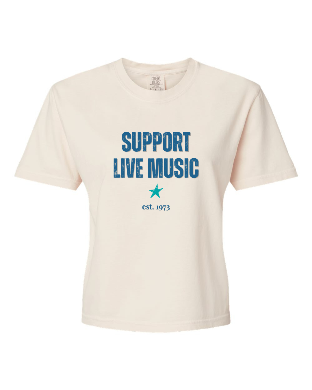 Support Live Music Cropped Graphic Tee