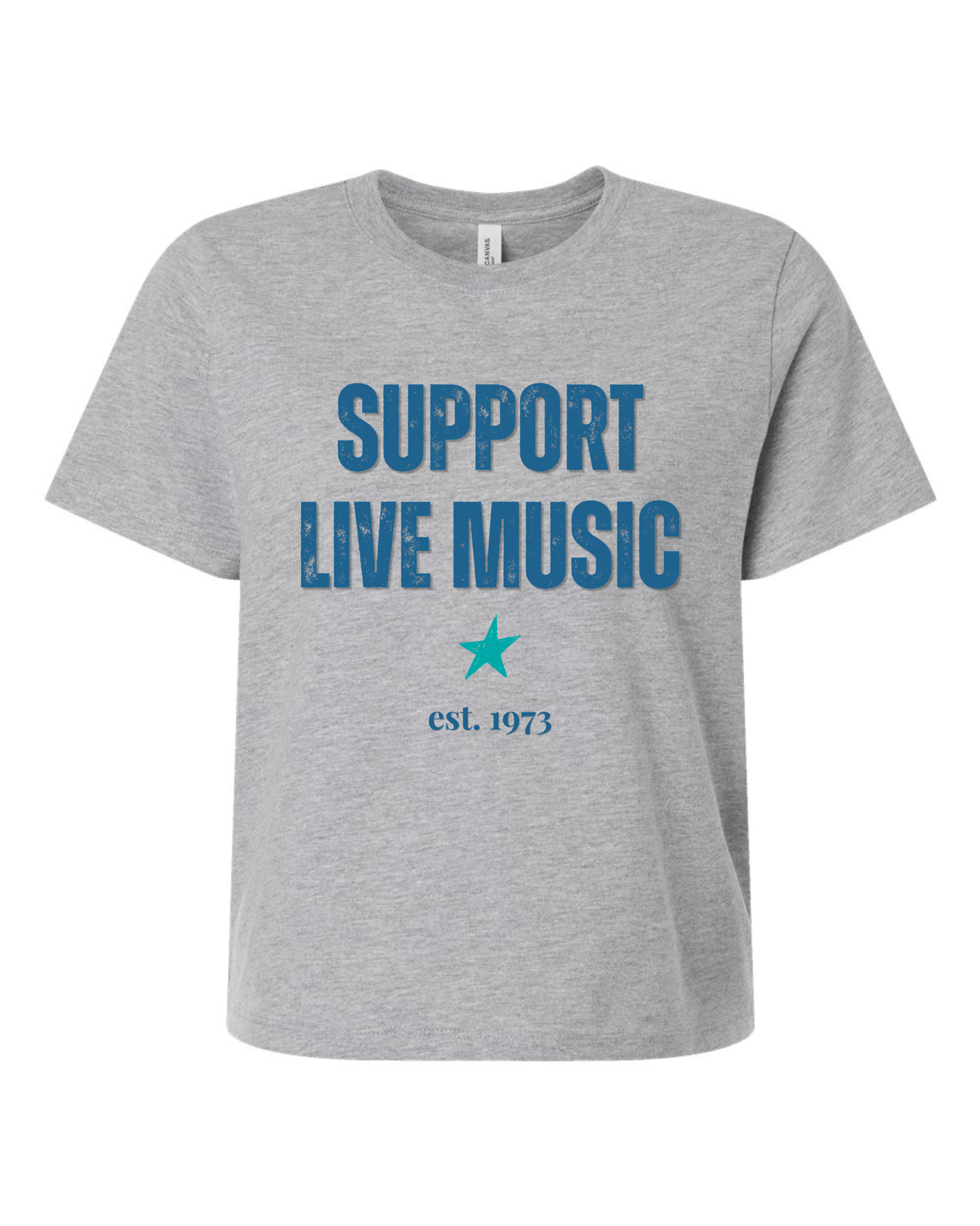 Support Live Music Boxy Graphic Tee
