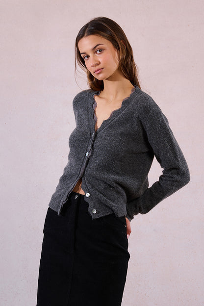 Lace Trim Cardigan