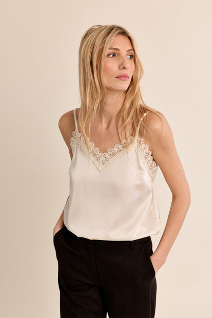 Crochet Lace Trim Camisole