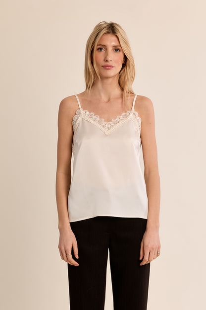 Crochet Lace Trim Camisole