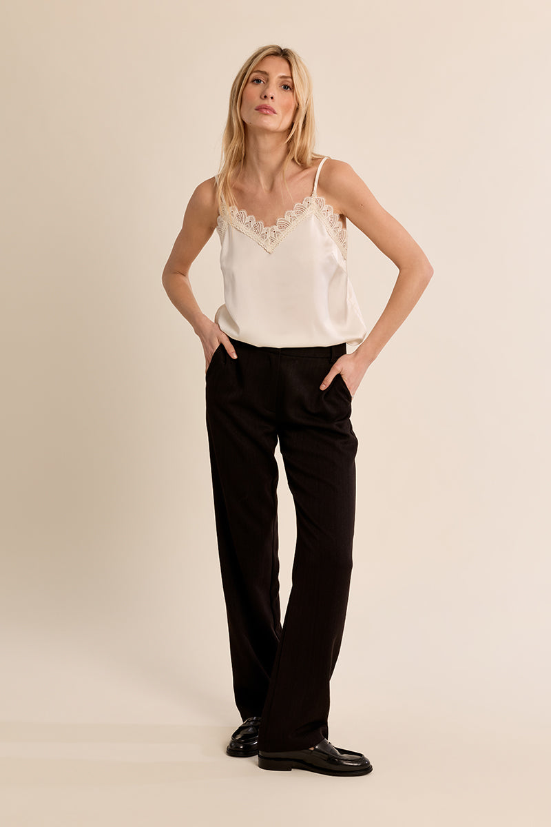 Crochet Lace Trim Camisole