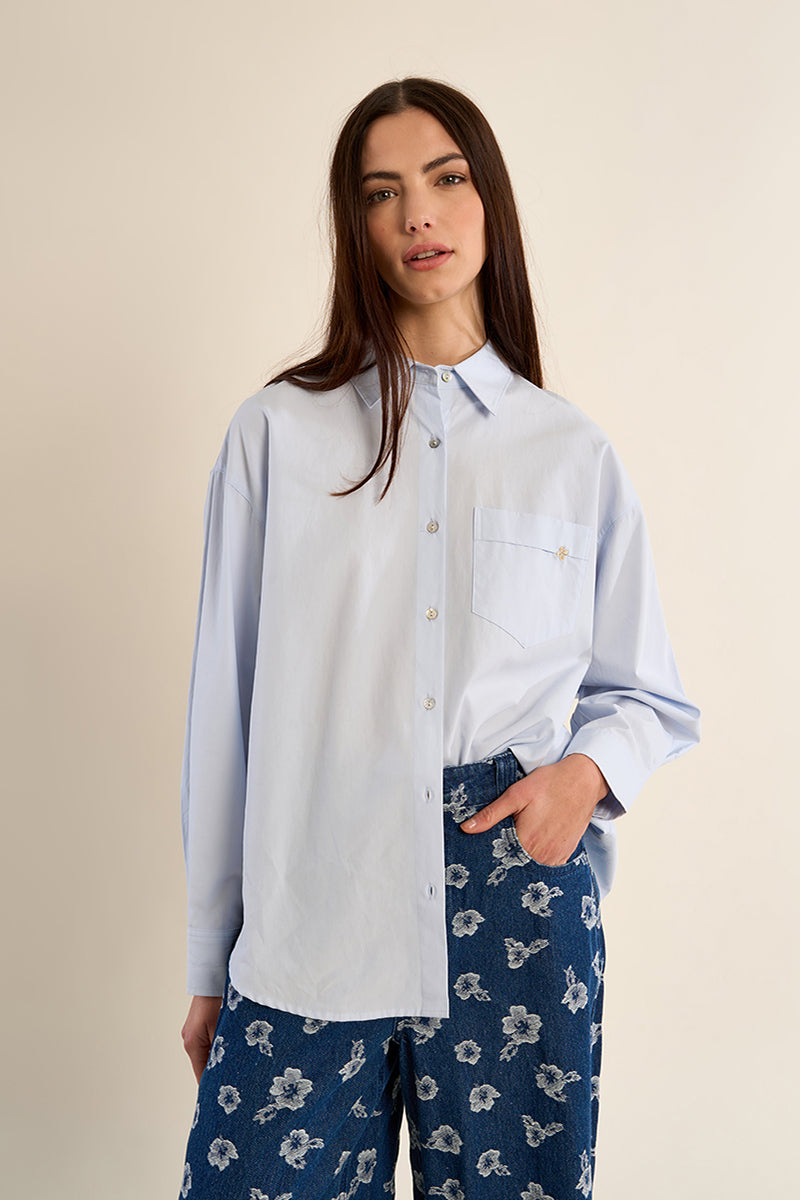 Embroidered Logo Button Down