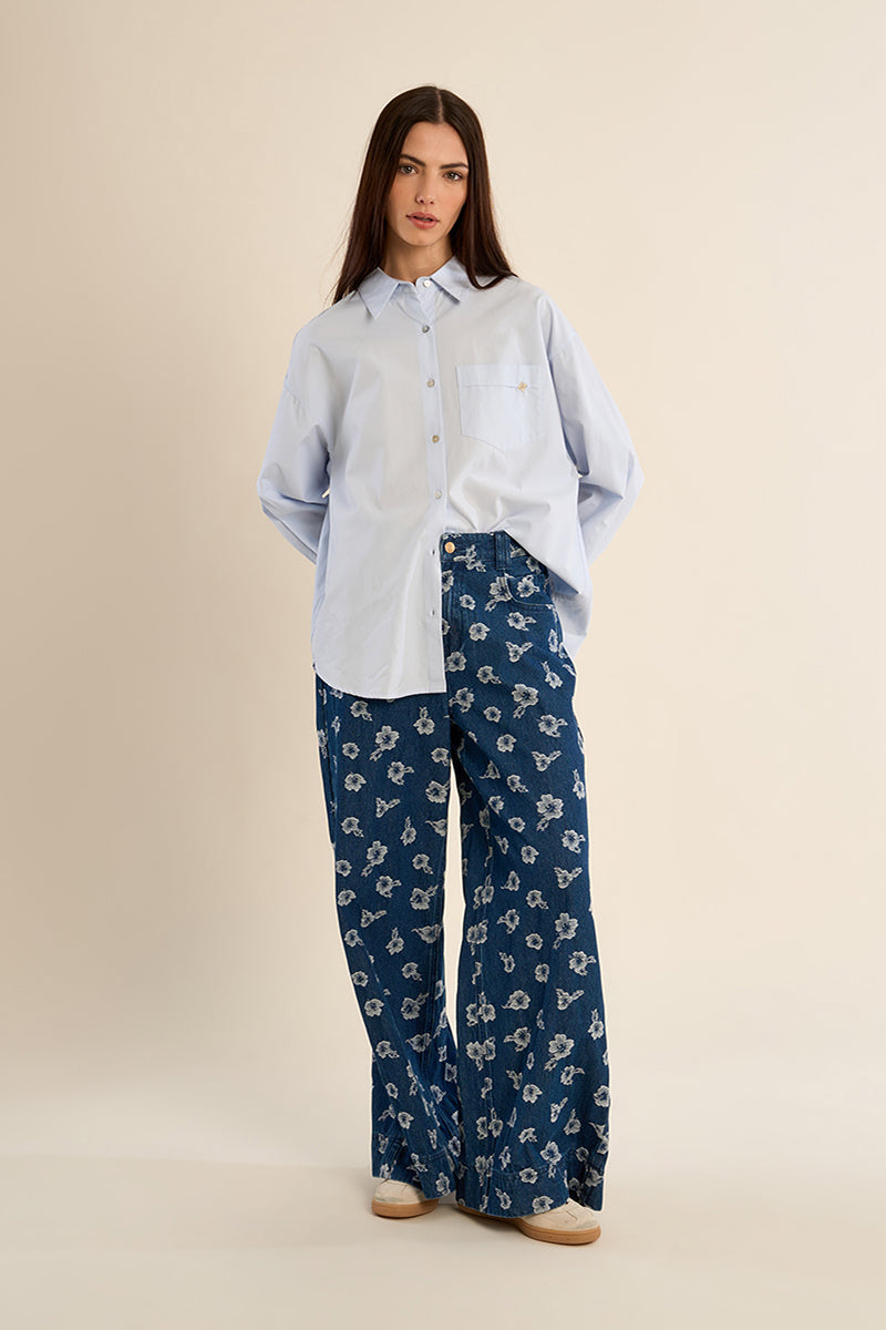 Embroidered Logo Button Down