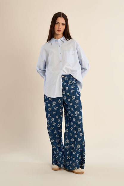 Embroidered Logo Button Down