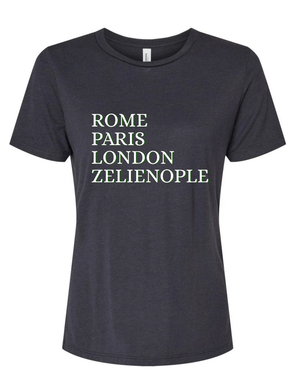 ROME PARIS LONDON ZELIENOPLE Relaxed Tri-Blend Tee