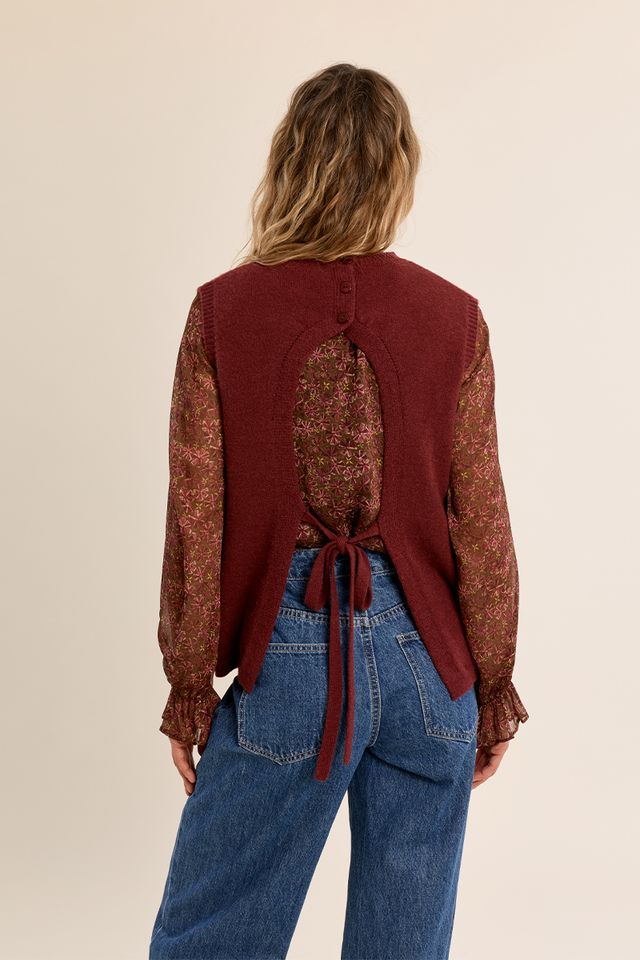 Open Back Sweater Vest