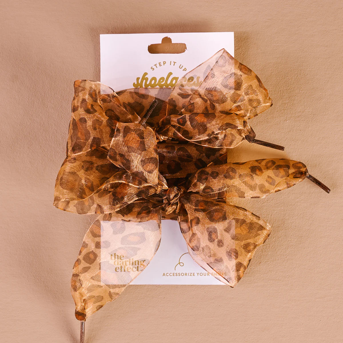 Step it Up Shoelaces- Sheer Cheetah
