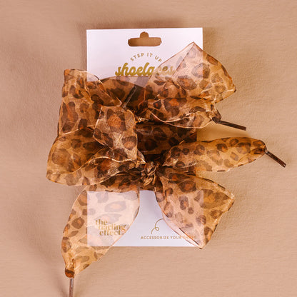 Step it Up Shoelaces- Sheer Cheetah