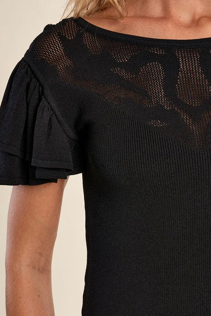 Flutter Sleeve Top