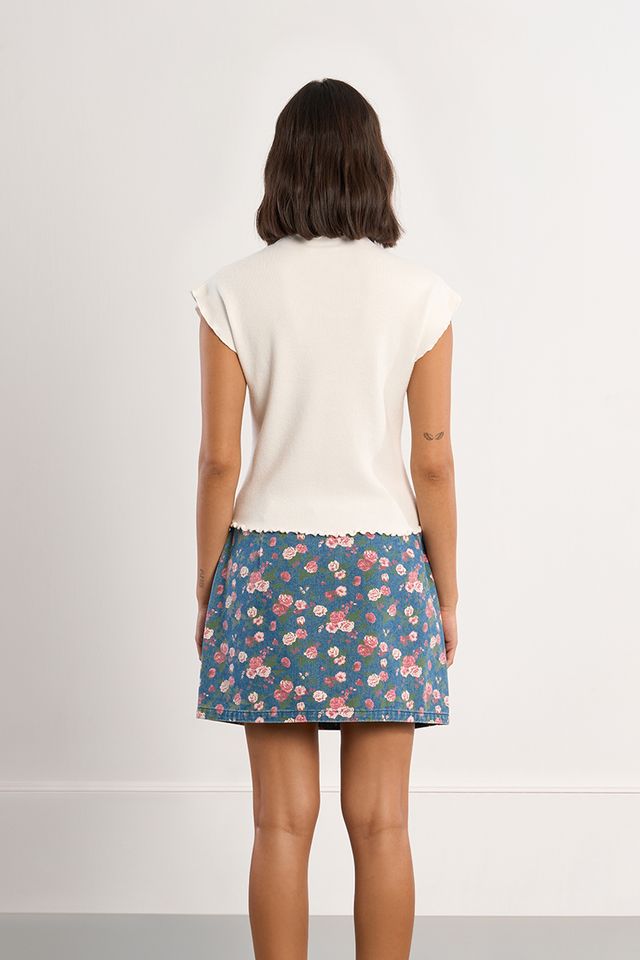 Lettuce Edge Mock Neck Top