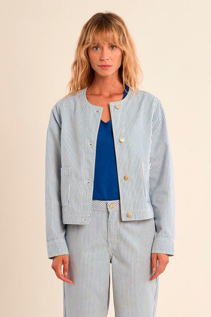 Pinstripe Woven Jacket