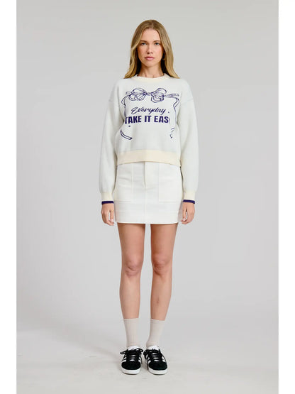 Take It Easy Graphic Sweater
