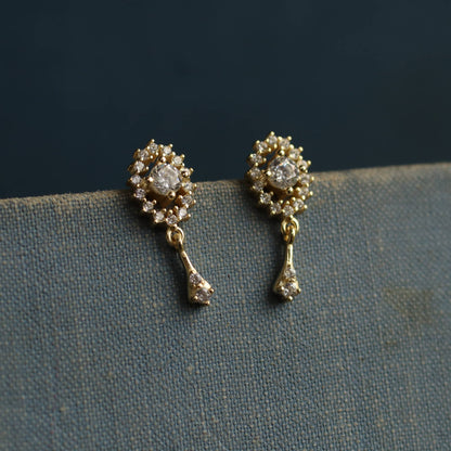 Tudor Queen Stud Drop Earrings