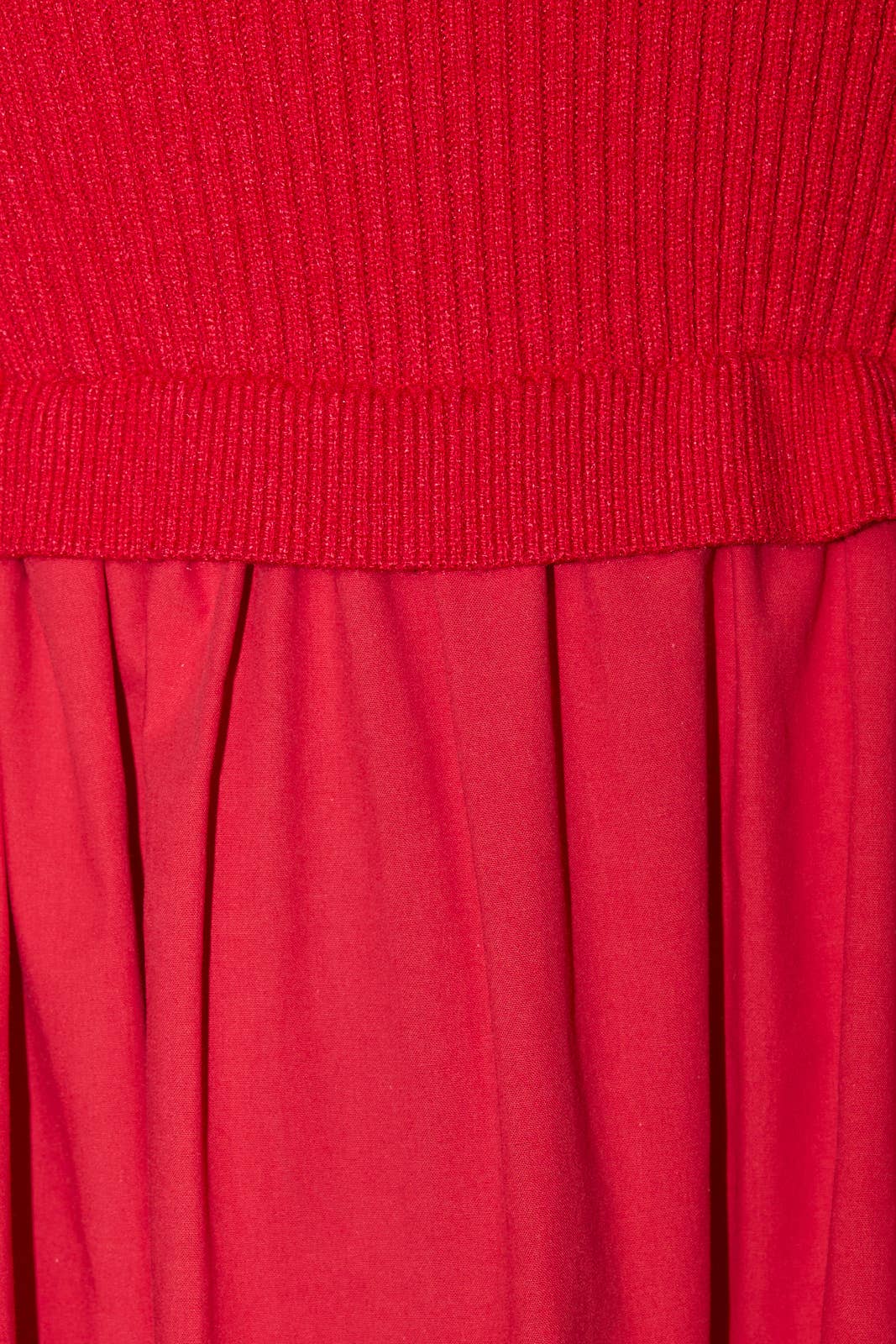 Knit & Woven Mix Tiered Midi Dress