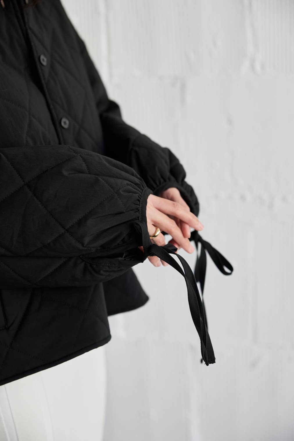 The Cameron Jacket | Oversized Quilted Wrist Tie Jacket