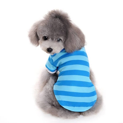 Stripe Polo Dog Shirt