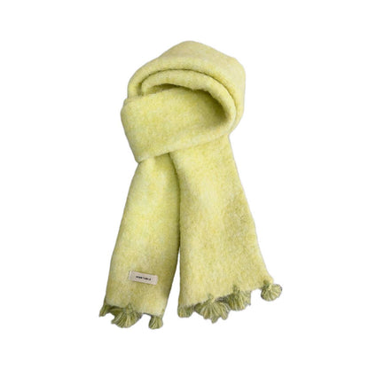 Pom Fringed Winter Scarf