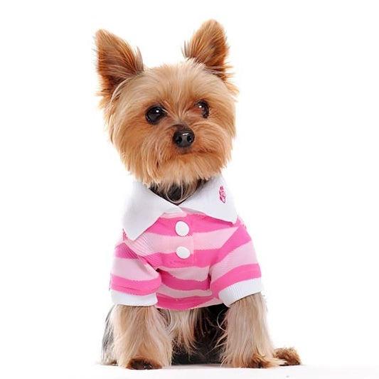 Stripe Polo Dog Shirt