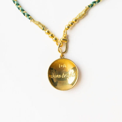 Maria Braided Necklace With Enamel Pendant