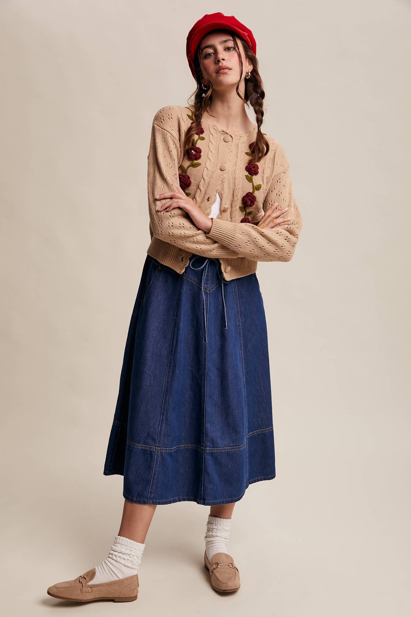 Handmade Crochet Flower Cardigan