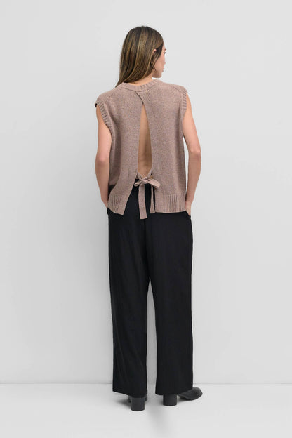 The Merritt Vest | Tie Back Knit Vest