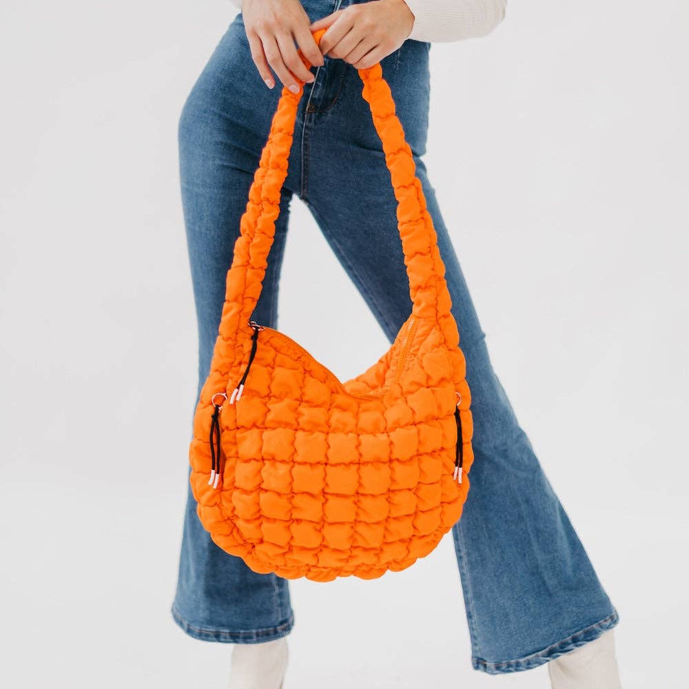 Carmen Quilted Hobo Tote Bag