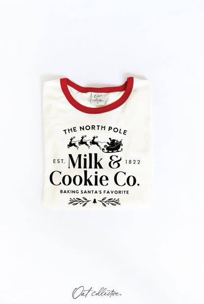THE NORTH POLE CHRISTMAS COOKIE CREW Ringer Graphic T-Shirt