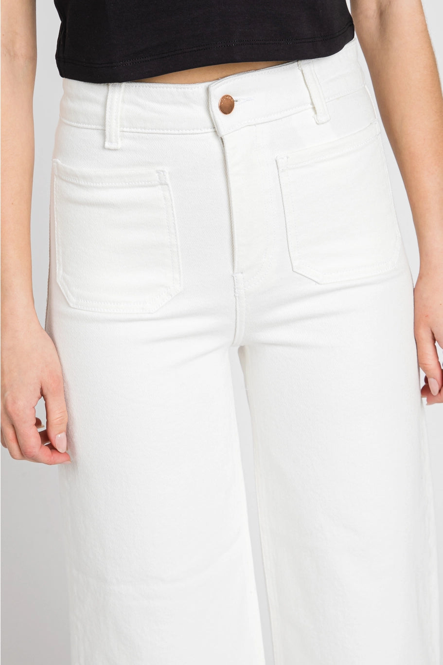 A-Line Patch Pocket Wide Leg Pant