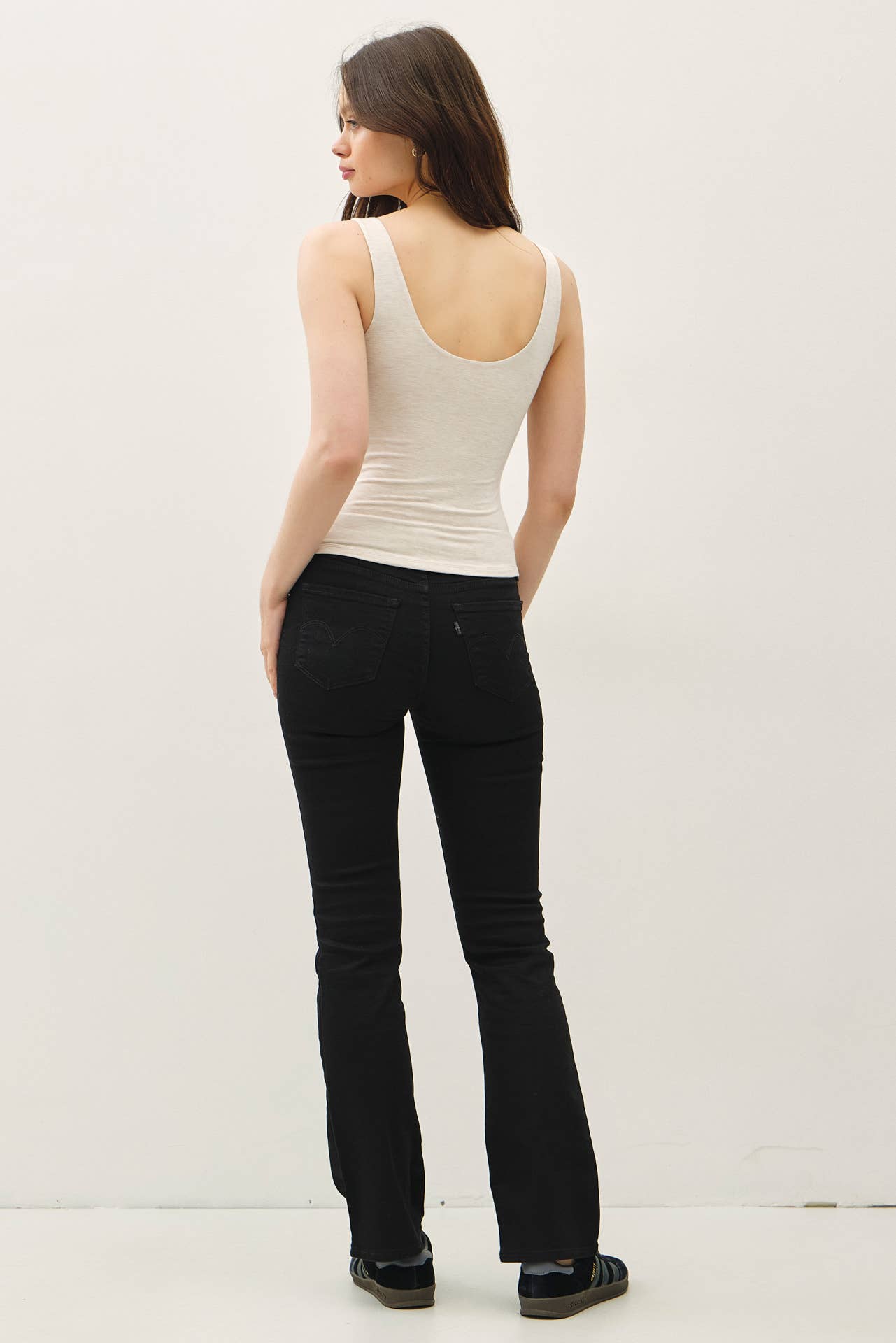 Double Lined Scoop Neck Tank