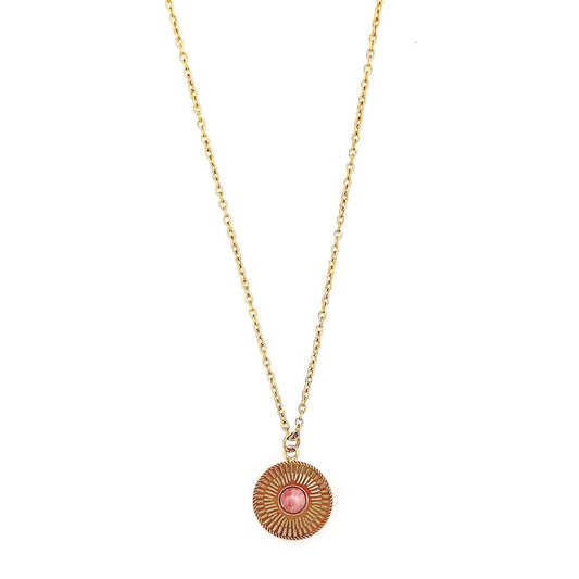 Layla Mauve Stone Pendant Necklace