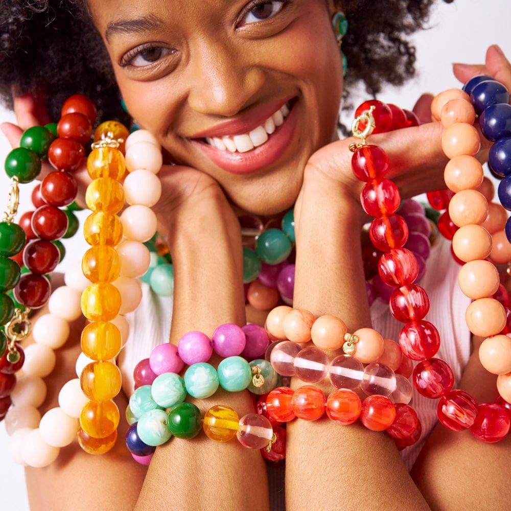 Cece Large Resin Bead Bracelet