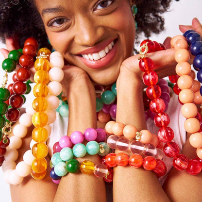 Cece Large Resin Bead Bracelet