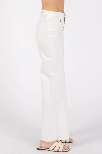 Paola A-Line Scissor Cut Wide Leg Jean