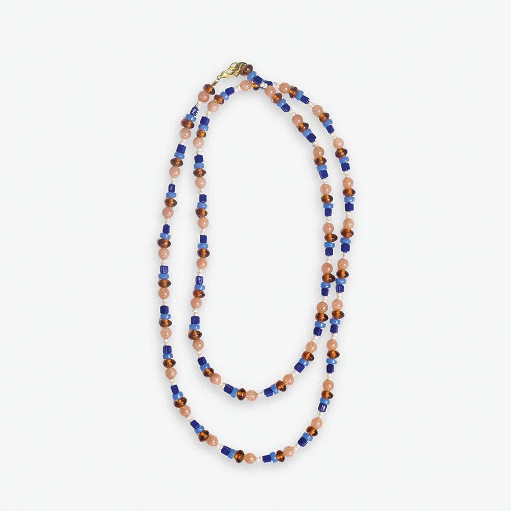 Sylvia Mixed Beads And Stones Long Necklace