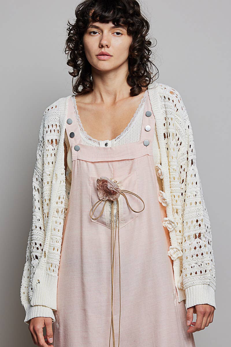 Multi-Strap Sculpted Rose Crochet Belt Choker