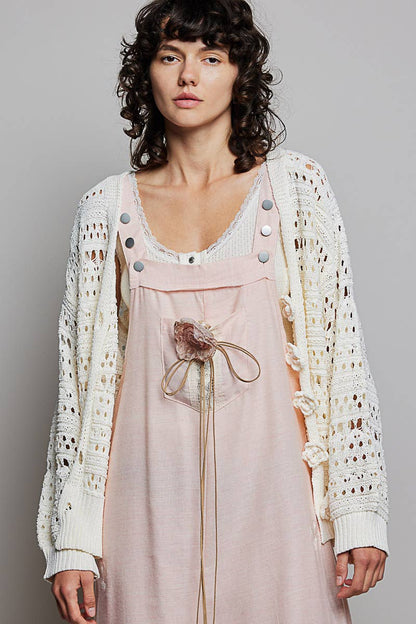 Multi-Strap Sculpted Rose Crochet Belt Choker