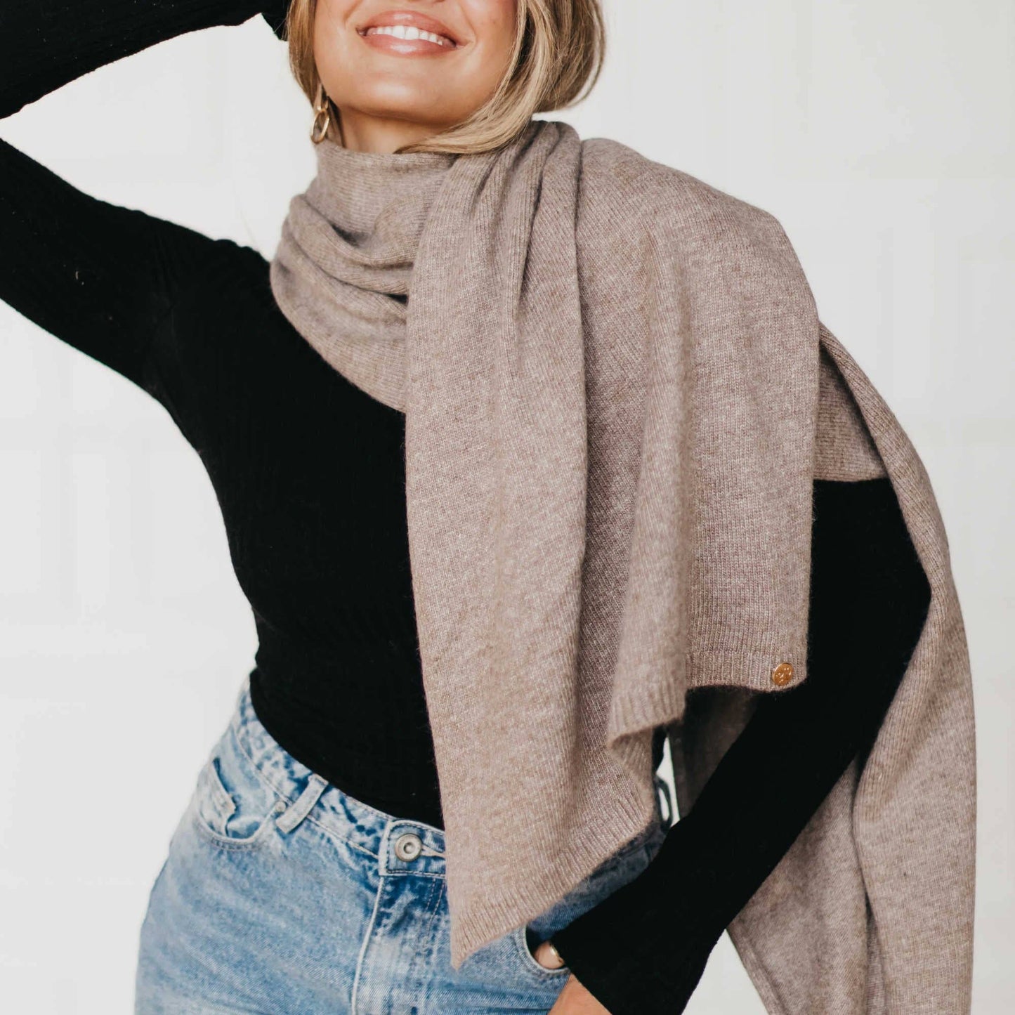 Cassidy Cashmere Wrap and Beanie Set