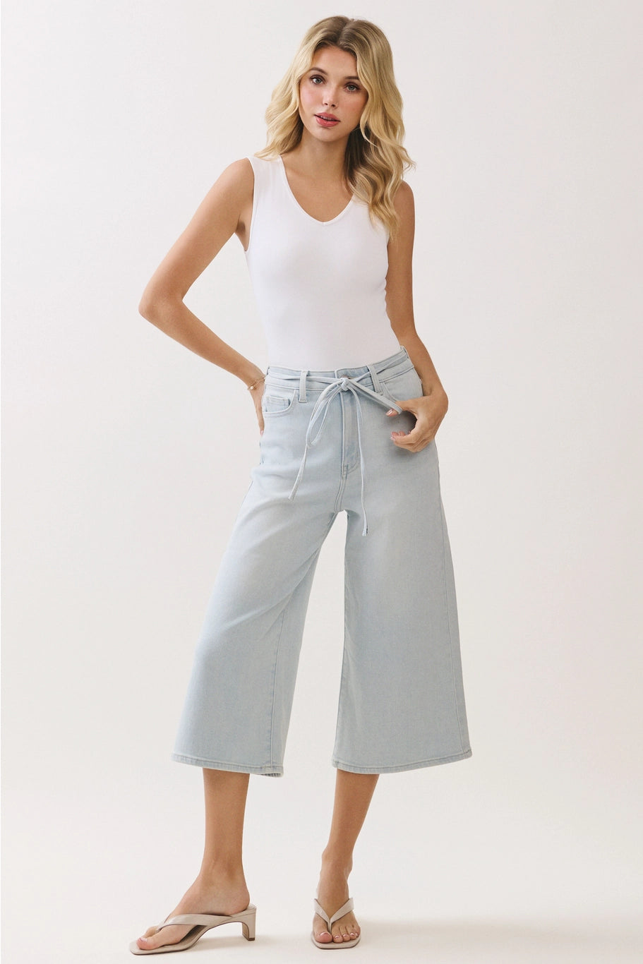 Gemma Gaucho Jeans With Tie Belt