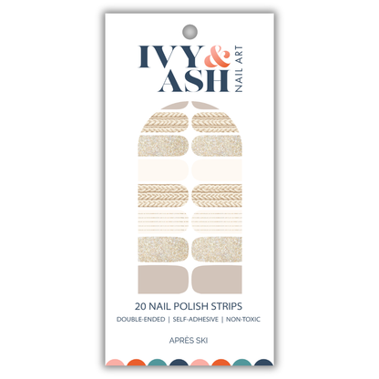 Après Ski | Cozy Neutral Glitter Mixed Mani Nail Wrap Set