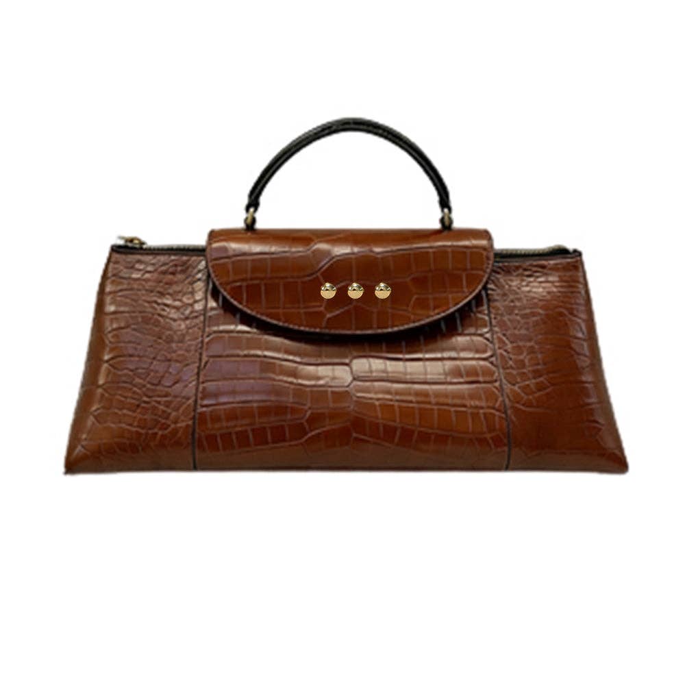 Elena Croc Embossed Crossbody