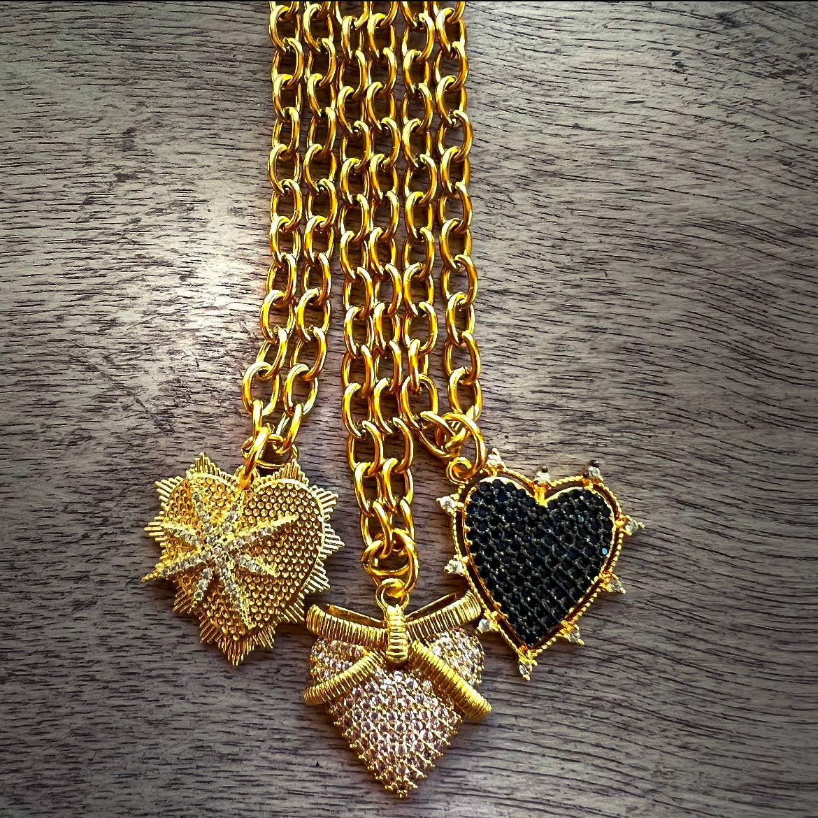 Three of Hearts Necklaces