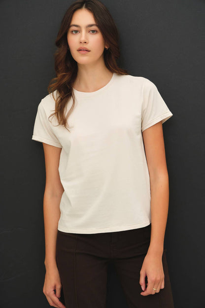 Crewneck Cotton Tee