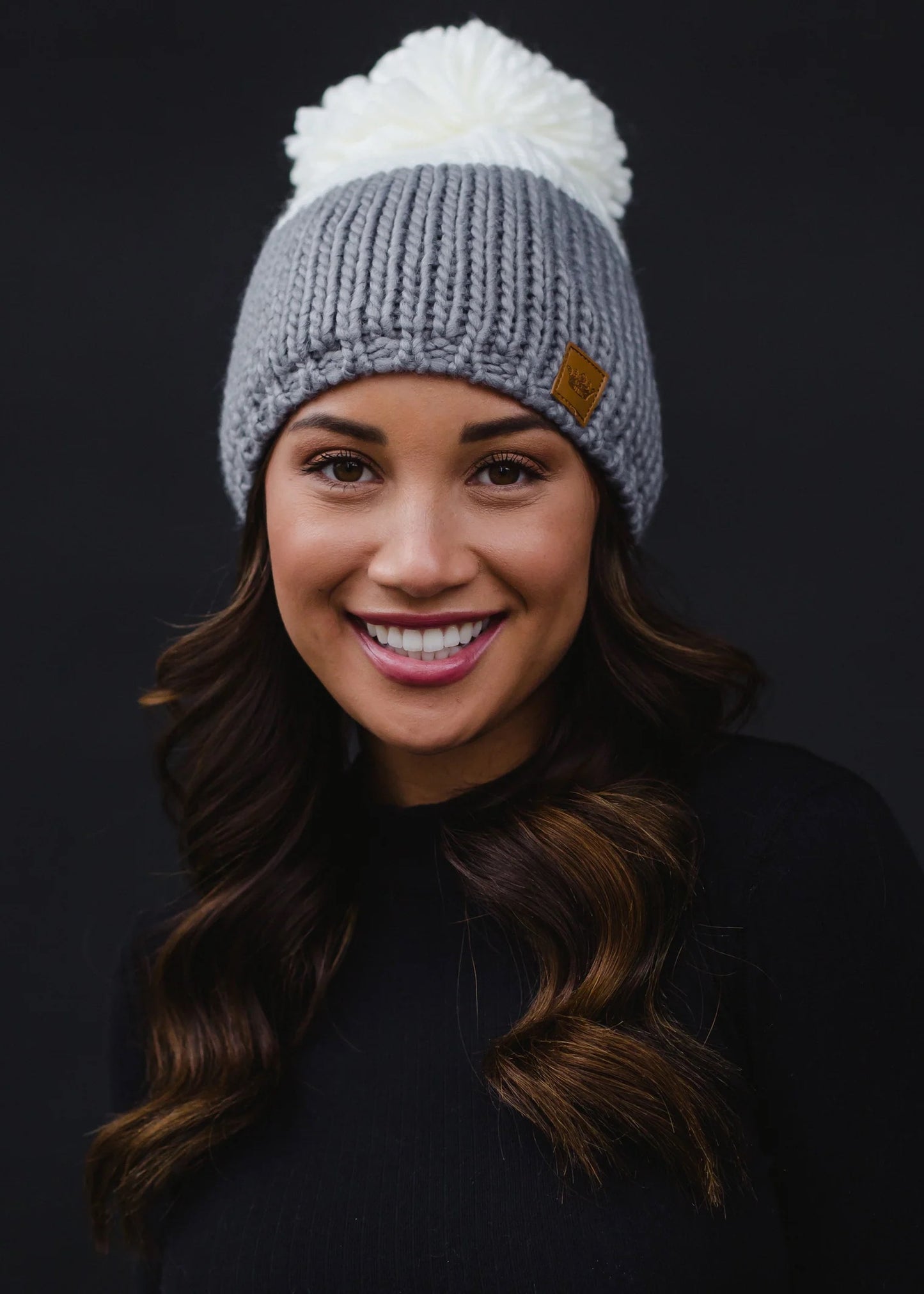 Color Block Pom Hat